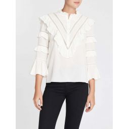 Silk And Lace Top - Snow
