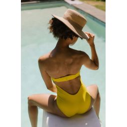 aires strapless one piece - yellow
