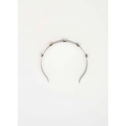 Pearl Flowers Headband - Silver