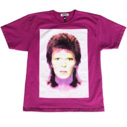David Bowie Close Up Tshirt - Raspberry