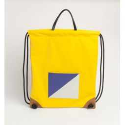 The Square Drawstring Backpack Yellow