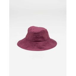 Bucket Hat - Magenta Viscose Linen