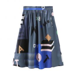 Mokita/Pattern Midi Skirt - Grey