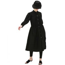 Polyester Midi Dress - Black