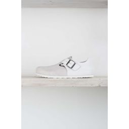 London Leather Suede - White
