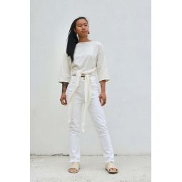Jolene High Rise Straight - White Out