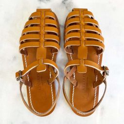 Adrien Leather Sandals - Natural Tan