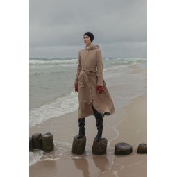 Recycled Materials Iconic Raincoat - Sand