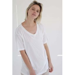 A Mente Garment Dye Oversized Cotton Crew Neck T-shirt - No Dye