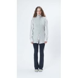 Zip Open Back Sweater - White