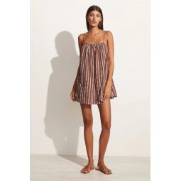 Tamara Striped Mini Dress - Cinnamon Stripe