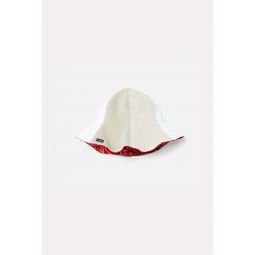 70s Reversible Tulip Hat - Beige/Red