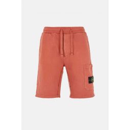 Brushed Fleece Bermuda Shorts - Brick Red