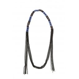 Glass Bead Necklace - Blue/Black