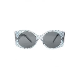 Stella McCartney Rectangle Trans Orcirbl Sunglasses - Transparent/Blue