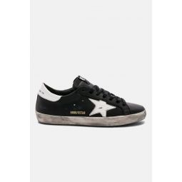 Super-Star Low Top Sneaker - Black/White Star Distressed