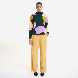 Woman Jacquard High Neck Sweater - Multicolour