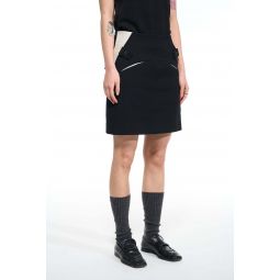 Wool Short Skirt - Black