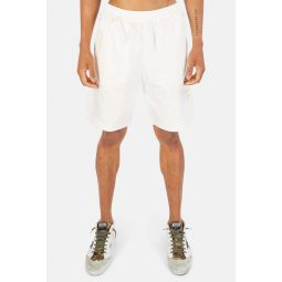Ghost Piece Lyocell Satin Shorts - Natural White