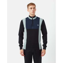Long Sleeve Knitted Cycling Top - Silver Blue/Black