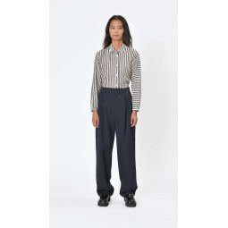 Pleated Pant - Navy