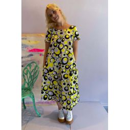 Circles Dress - Yellow/Black