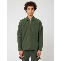 Bhode Seersucker Zip Shirt - Green