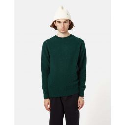 Bhode Lambswool Donegal Jumper - Forest Green