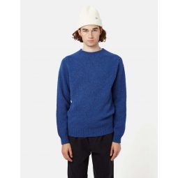 Bhode Made in Scotland Lambswool Donegal Jumper - Skye Blue