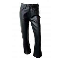 Recycled Leather Relaxed Bootcut Pant - Detox
