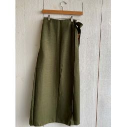 Jayden Midi Wrap Skirt - Olive