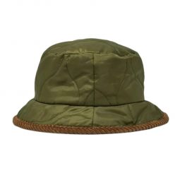 Unisex Cbleami Military Quilted Bucket Hat - Olive Green