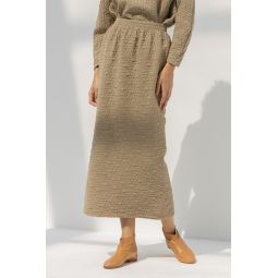 Quilted Long Skirt - Mocha