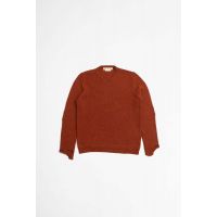 Long-Sleeved Crewneck Sweater - Brick