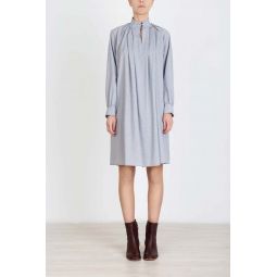 Long Sleeve Mini Dress - Dusty Blue