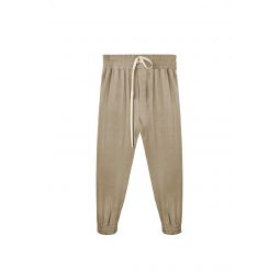 Linen Jogger Pants - Khaki