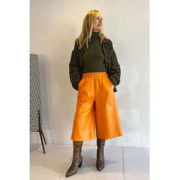 Leather Shorts - Apricot
