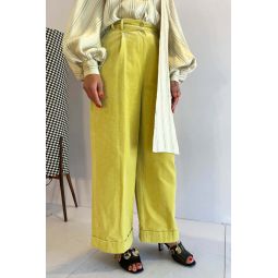 Corduroy Sparkle Trousers - Yellow