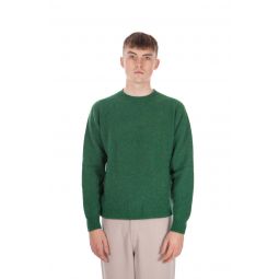 91 Collection Costume Knit Shetland Wool Crew - Money Green