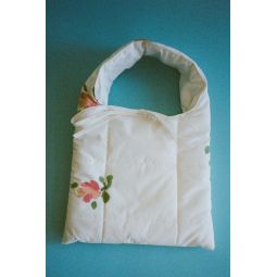 Quilted Garden Rose Bag - White