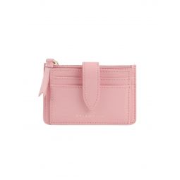 The Zoe Patent Card Wallet - Candy Pink