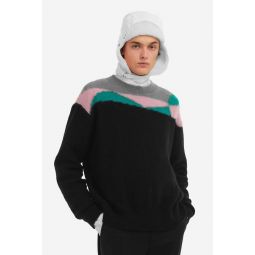 Ellipse Panelled Mohair Sweater - Black