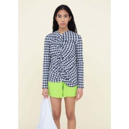 Gathered Front Top - Midnight/White