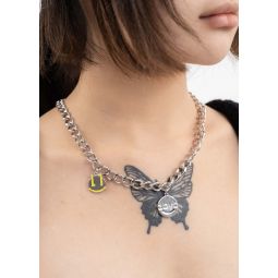 Unisex DEPARTMENT Smily Face Necklace - Silver