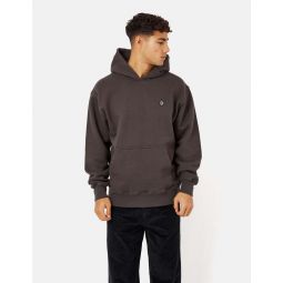 Patch Hooded Sweatshirt - Dirty Black