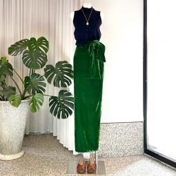 Bernard Velvet Skirt - Emerald Green
