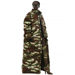 Camouflage Maxi Padded Coat - Khaki