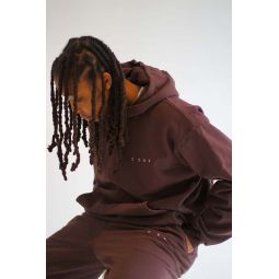 Tons Embroidered Logo Hoodie - Chocolate