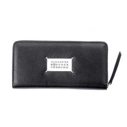 Grained Leather Wallet - Black