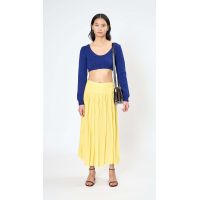 Silk Long Skirt - Yellow